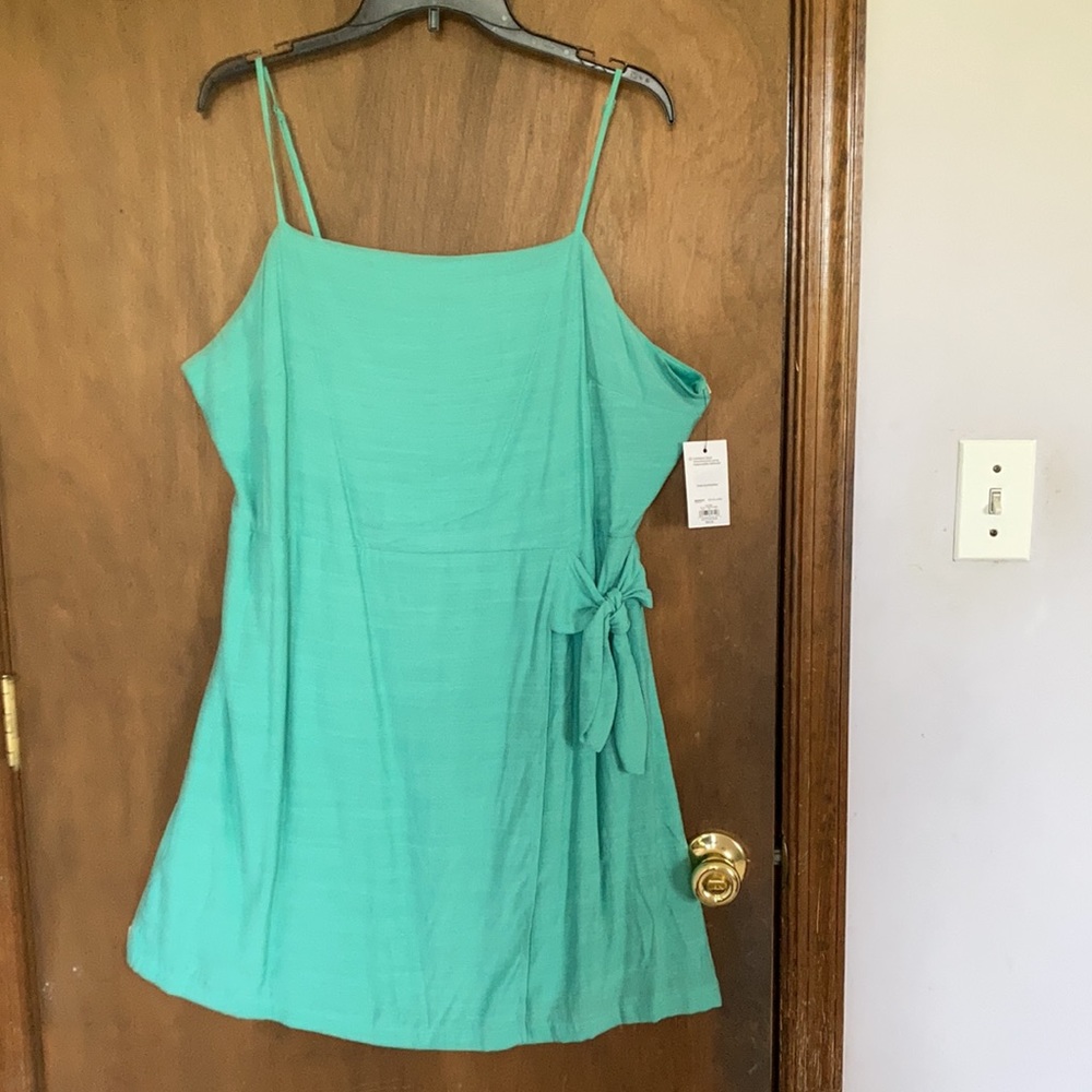 Nine West side tie green mini dress size XXL - Picture 10 of 17